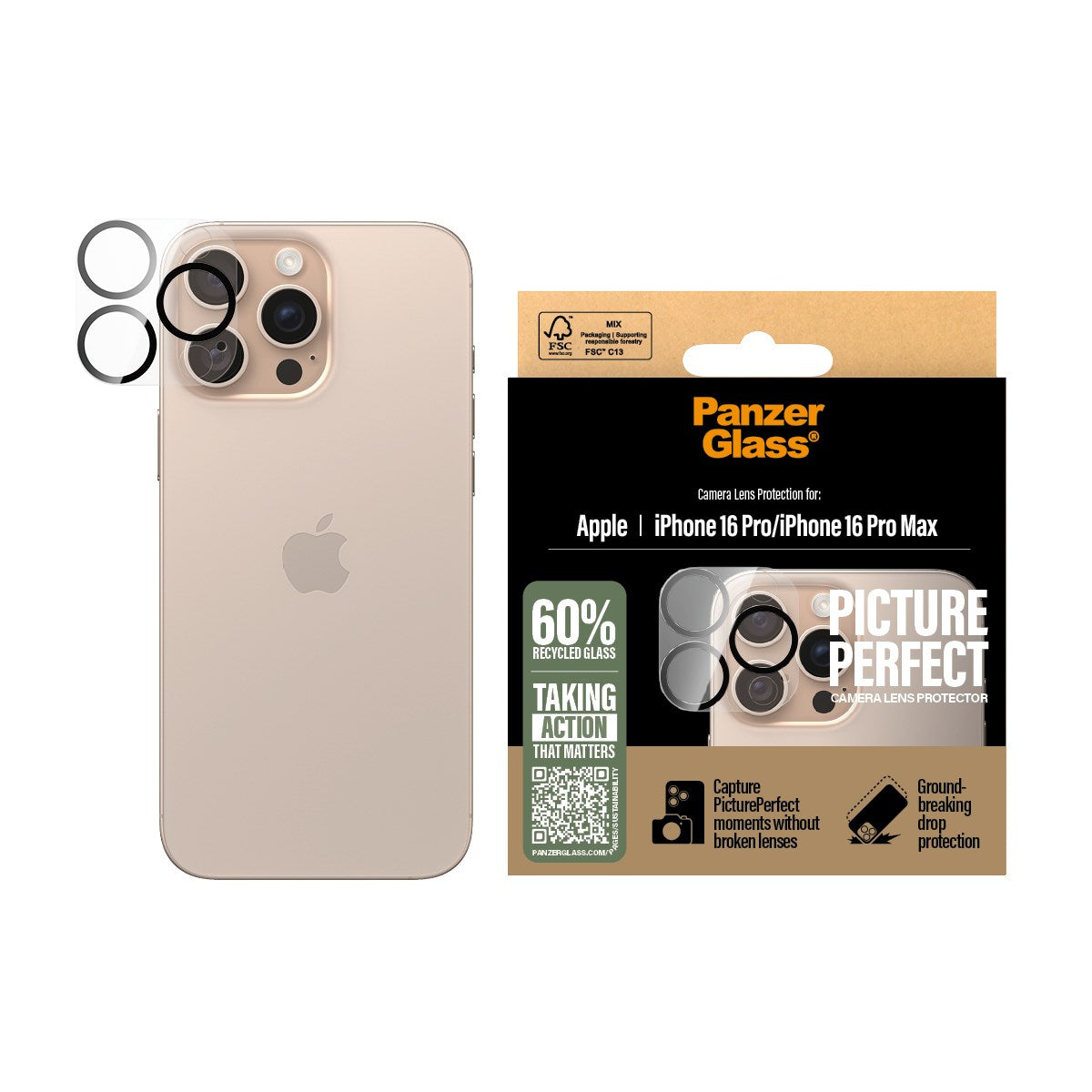 PanzerGlass® PicturePerfect Camera Lens Protector iPhone 16 Pro | 16 Pro Max
